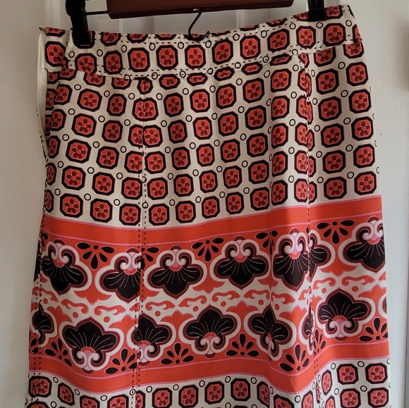 Tory Burch skirt Orange color size 6 - Picture 4 of 11